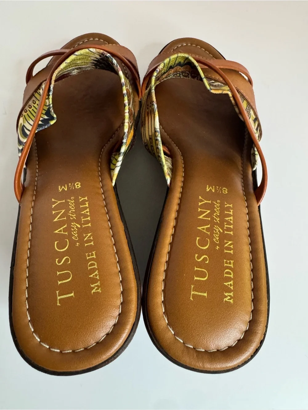 Tuscany by Easy Street Made in Italy Wedge Sandals Size 8.5M